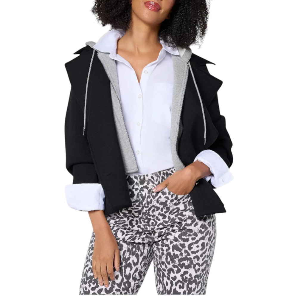 RM Studio x Rebecca Minkoff Women's Peacoat w/ Removeable Hood Black - Regular